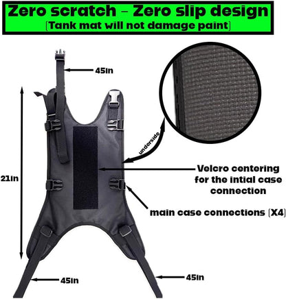 Tankmate a Universal Gas Tank Mounted Motorcycle Dog Carrier for Small to Medium Size Dogs, Scratchless Non-Slip Design, Waterproof Exterior, Velvet Lined Interior, Safe Pet Transport