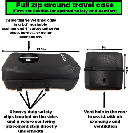 Tankmate a Universal Gas Tank Mounted Motorcycle Dog Carrier for Small to Medium Size Dogs, Scratchless Non-Slip Design, Waterproof Exterior, Velvet Lined Interior, Safe Pet Transport