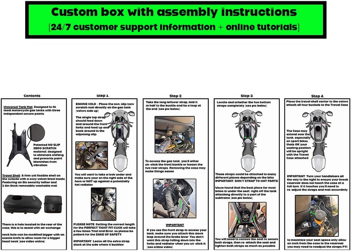 Tankmate a Universal Gas Tank Mounted Motorcycle Dog Carrier for Small to Medium Size Dogs, Scratchless Non-Slip Design, Waterproof Exterior, Velvet Lined Interior, Safe Pet Transport